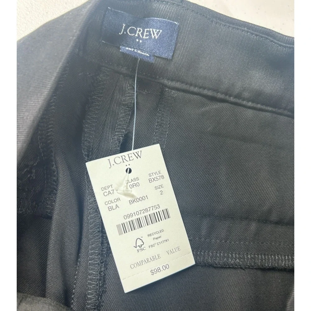 J. Crew Dress Pants Women's‎ Size 2 Black Wool Blend NEW